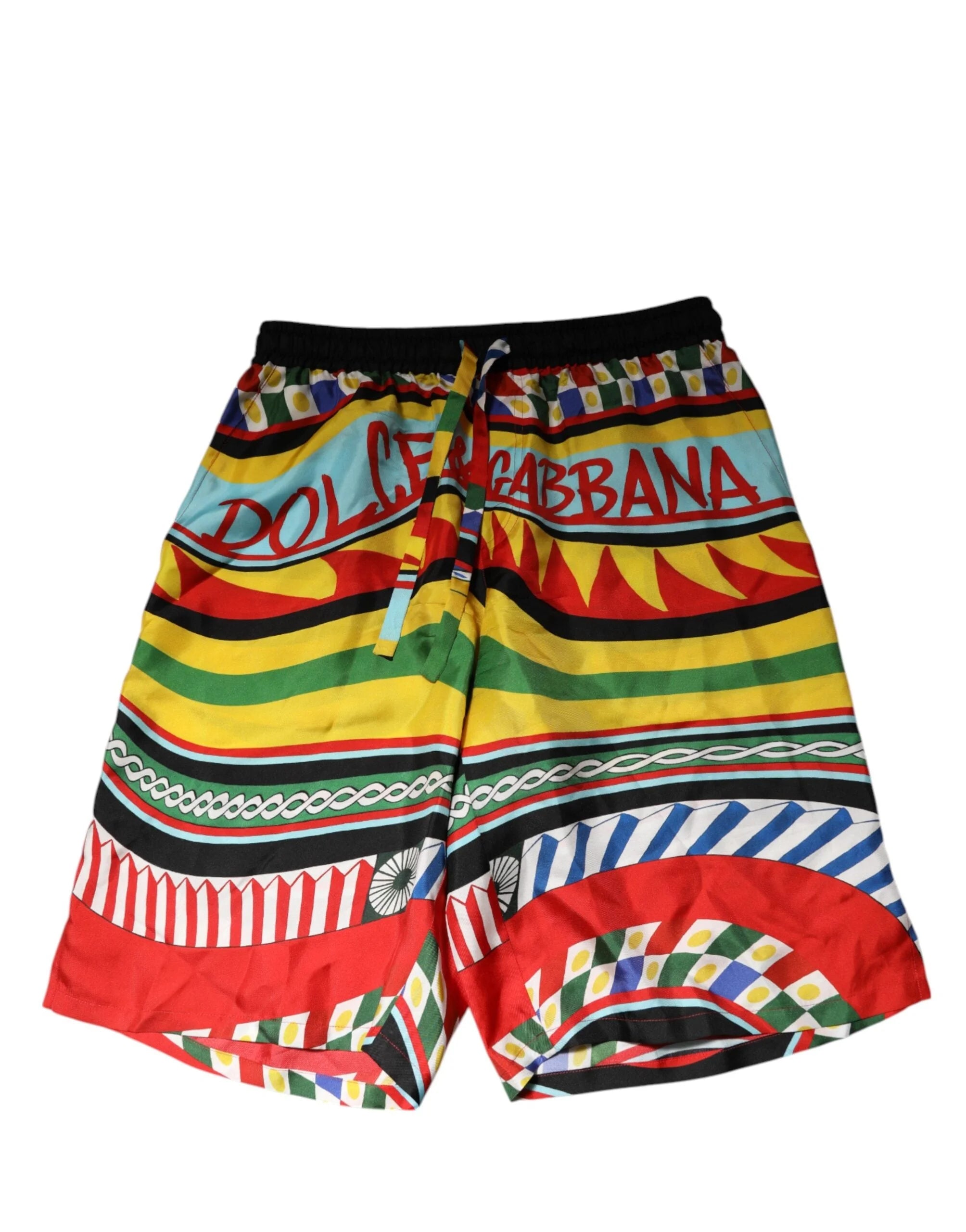 Dolce & Gabbana Multicolor Sicilian Carretto Shorts Swimwear - IT48 | M