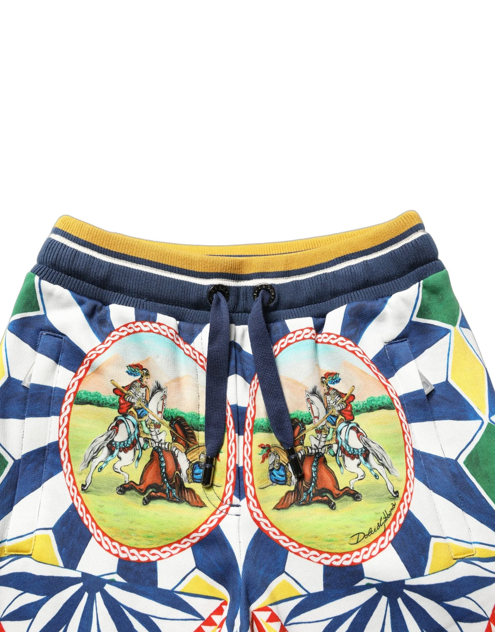Dolce & Gabbana Multicolor Siciliano Saretto Joggers Pants - IT36|XXS