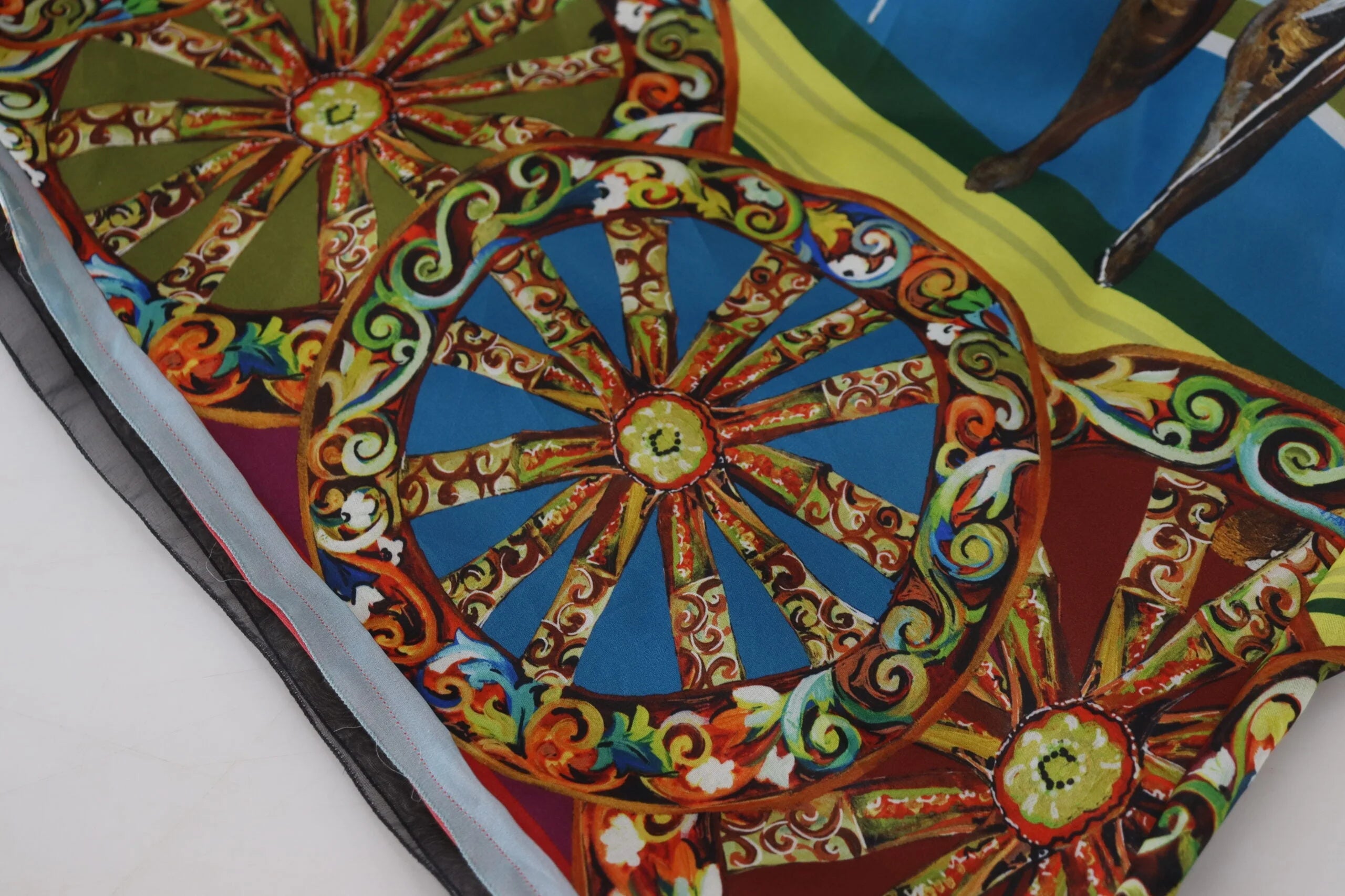 Dolce & Gabbana Multicolor Sicily Silk A-line Long Gown Dress - IT40|S - Dresses