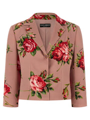 Dolce & Gabbana Multicolor Silk Blazer