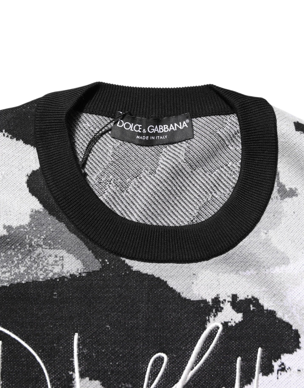 Dolce & Gabbana Multicolor Silk Camouflage Pullover Sweater - Sweaters