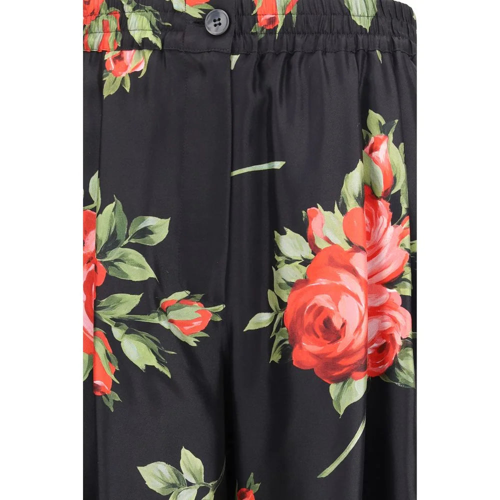 Dolce & Gabbana Multicolor Silk Casual Pants - IT44 | L