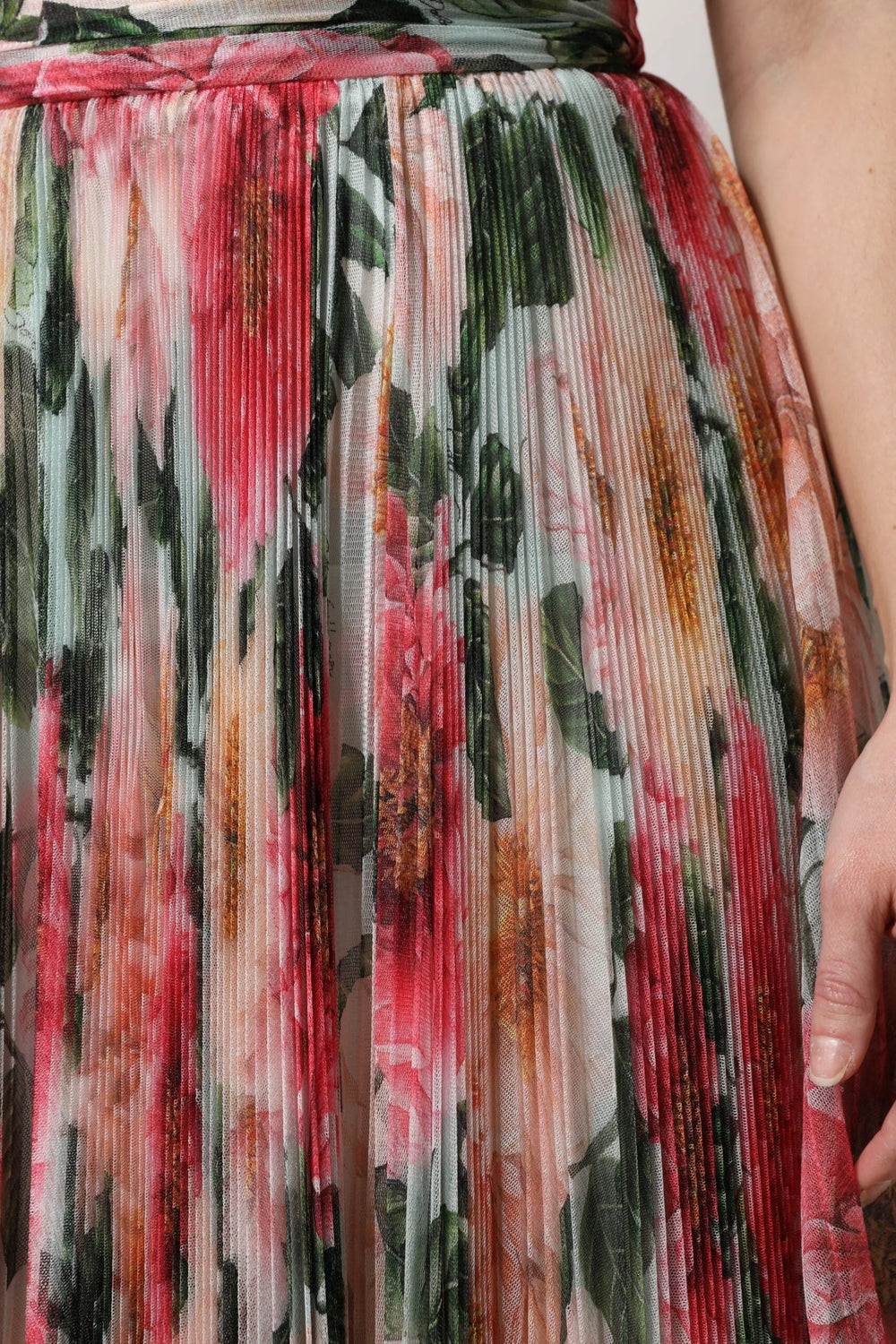 Dolce & Gabbana Multicolor Silk Floral High Waist Midi Skirt - Skirts