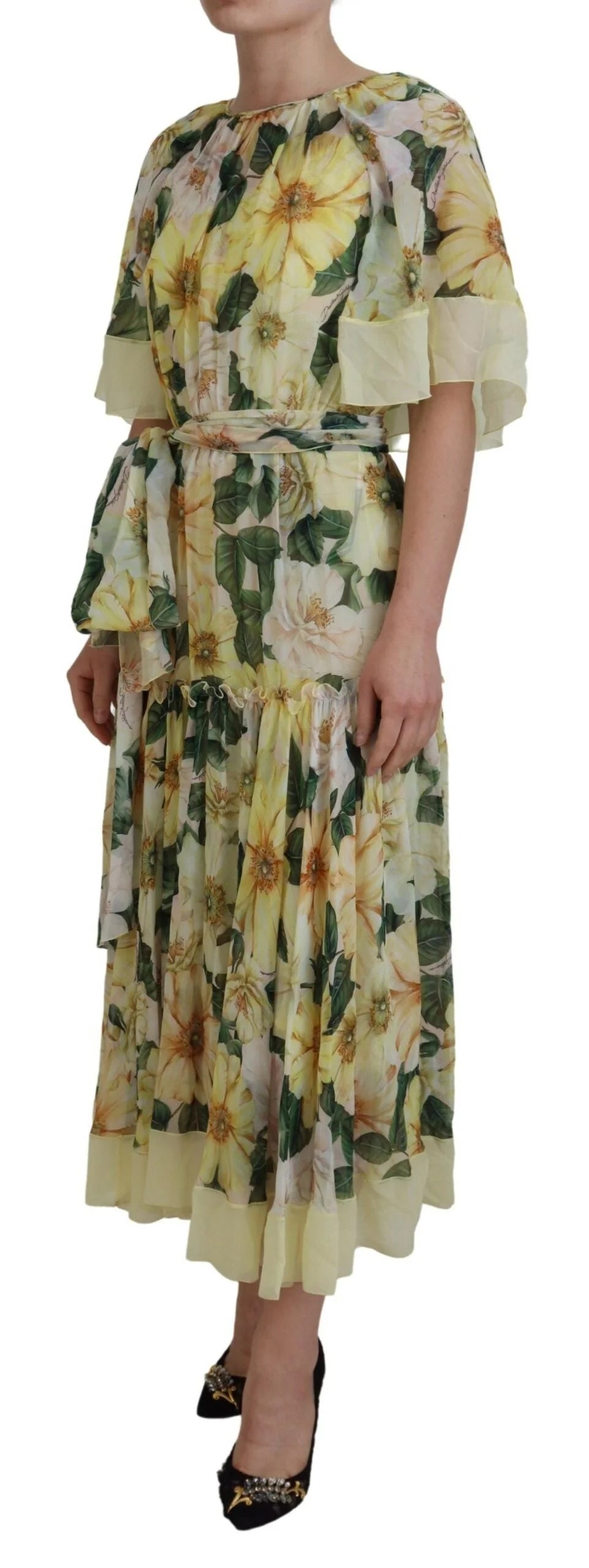 Dolce & Gabbana Multicolor Silk Floral Print Long Maxi Dress - IT36|XXS - Dresses