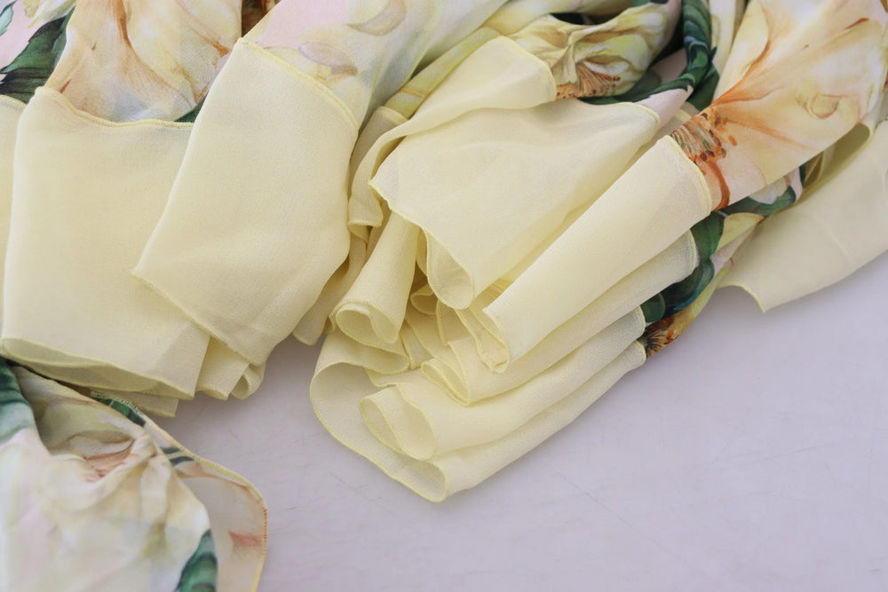 Dolce & Gabbana Multicolor Silk Floral Print Long Maxi Dress - IT36|XXS - Dresses