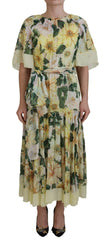 Dolce & Gabbana Multicolor Silk Floral Print Long Maxi Dress - IT36|XXS - Dresses