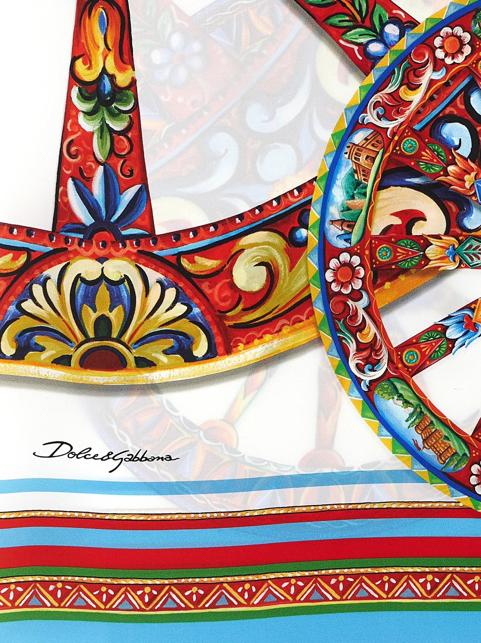 Lenço de seda multicolorido Dolce & Gabbana