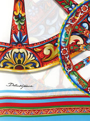 Lenço de seda multicolorido Dolce & Gabbana