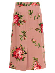 Dolce & Gabbana Multicolor Silk Midi Skirt