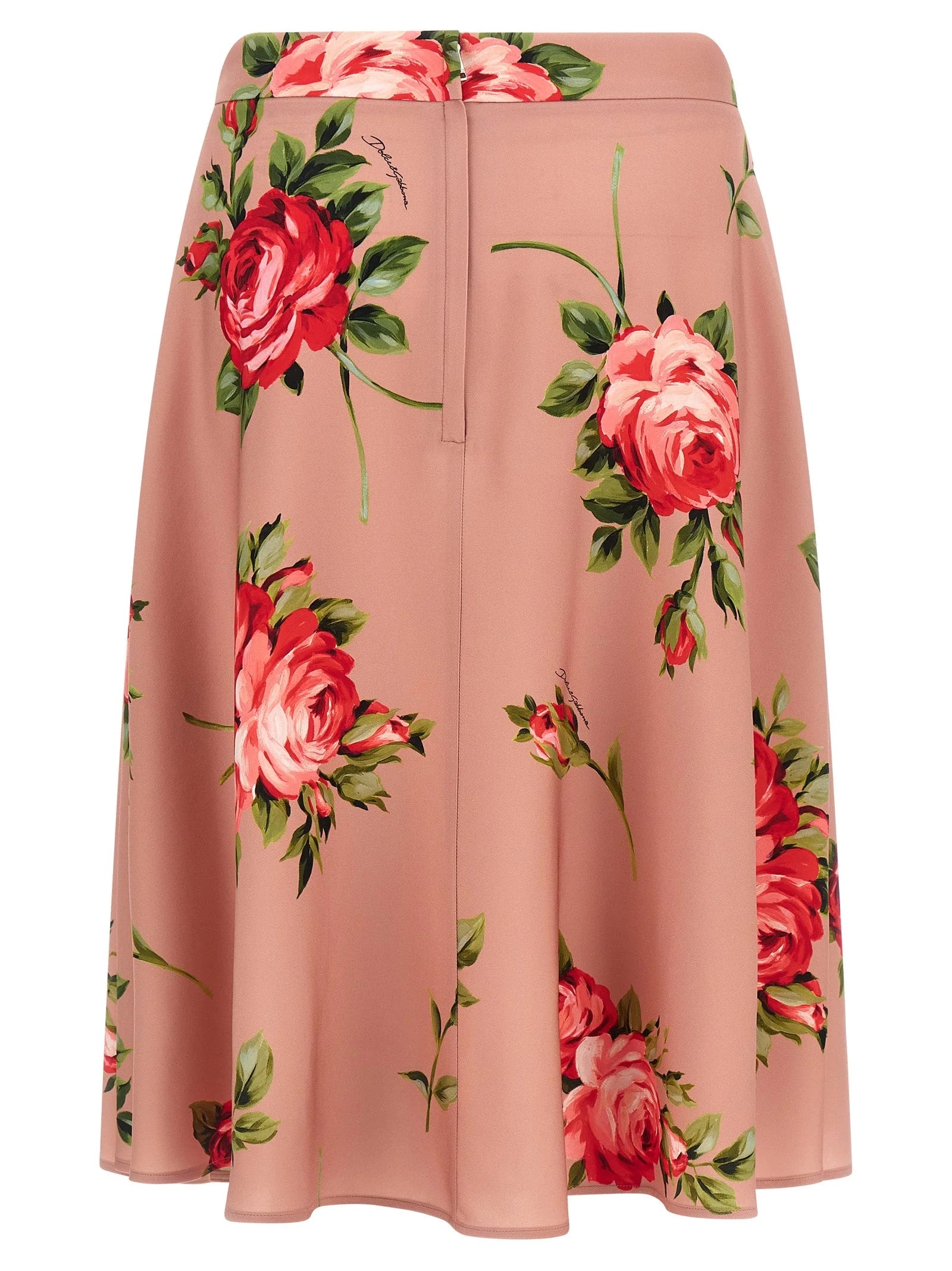 Dolce & Gabbana Multicolor Silk Midi Skirt - IT48