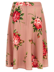 Dolce & Gabbana Multicolor Silk Midi Skirt - IT48