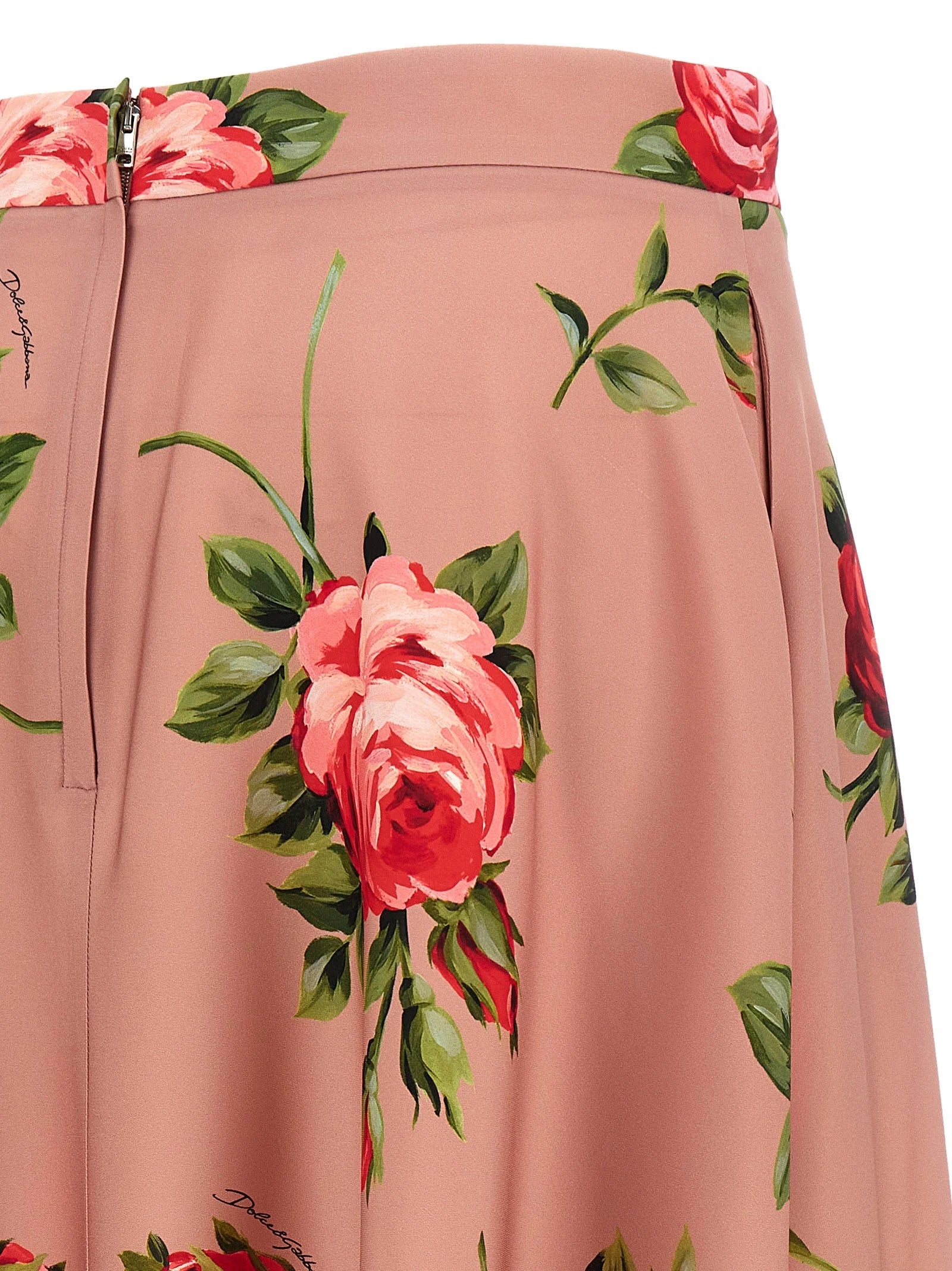 Dolce & Gabbana Multicolor Silk Midi Skirt - IT48