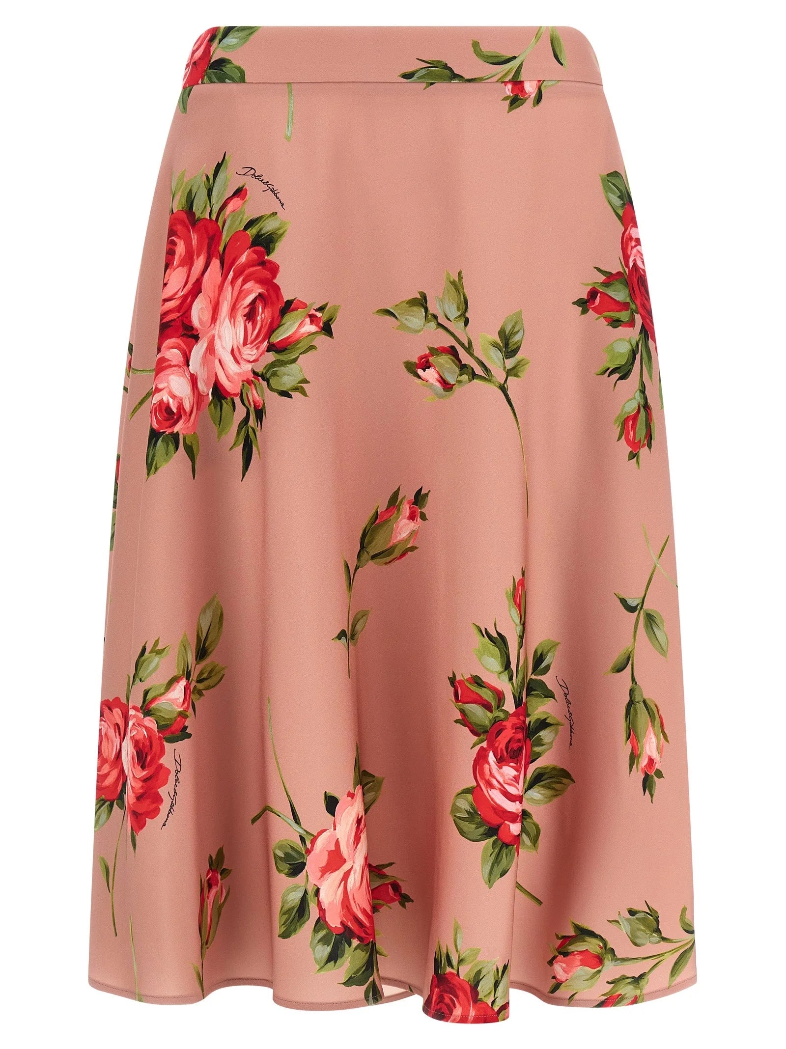Dolce & Gabbana Multicolor Silk Midi Skirt - IT48