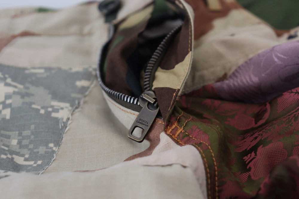 Dolce & Gabbana Multicolor Silk Patchwork Men Denim Jeans - IT48 | M - Jeans