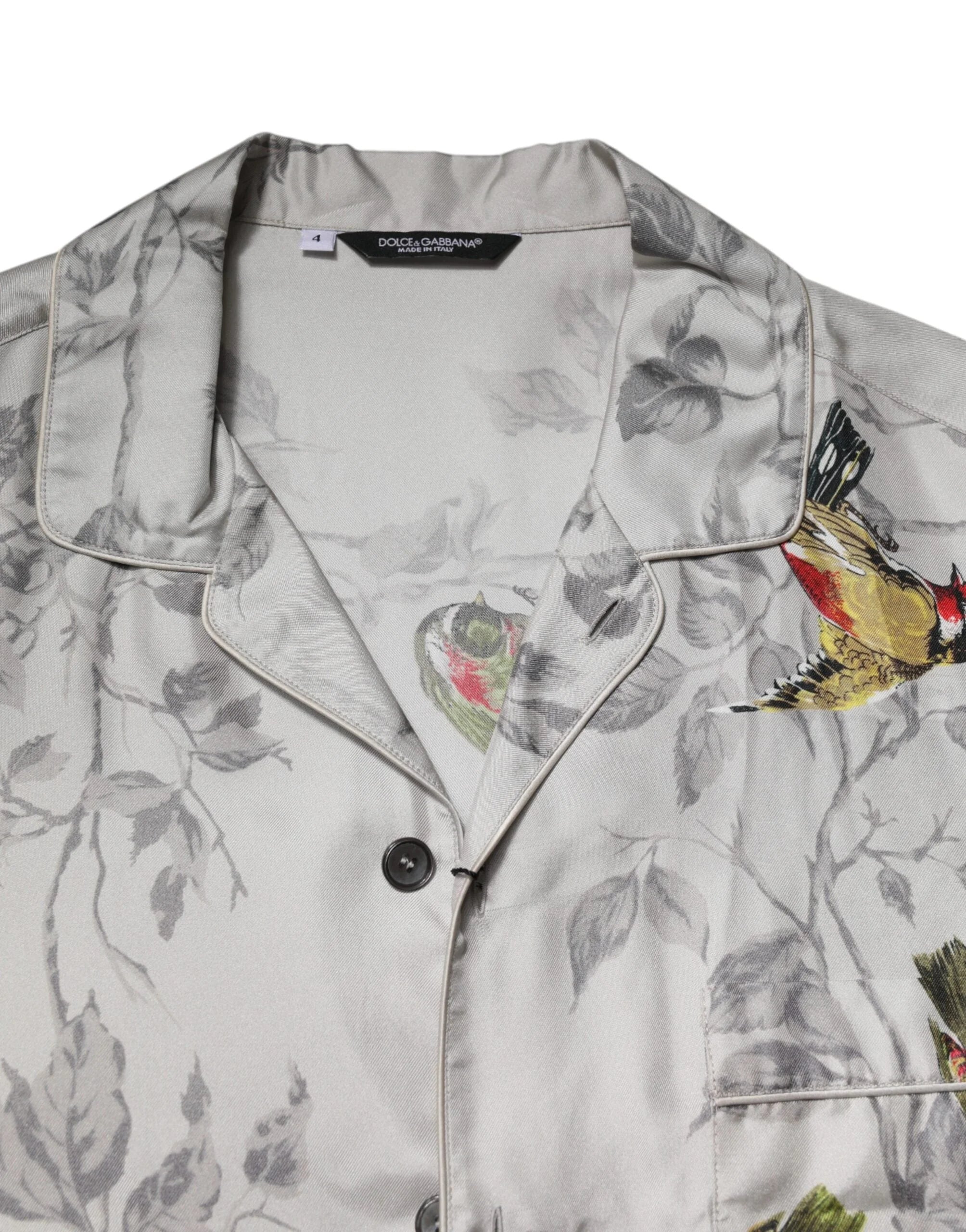 Dolce & Gabbana Multicolor Silk Printed Button Down Shirt - Shirts