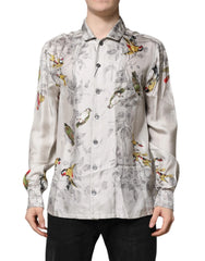 Dolce & Gabbana Multicolor Silk Printed Button Down Shirt - Shirts