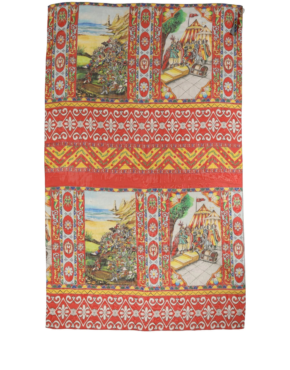 Dolce & Gabbana Multicolor Silk Printed Shawl Stole Scarf