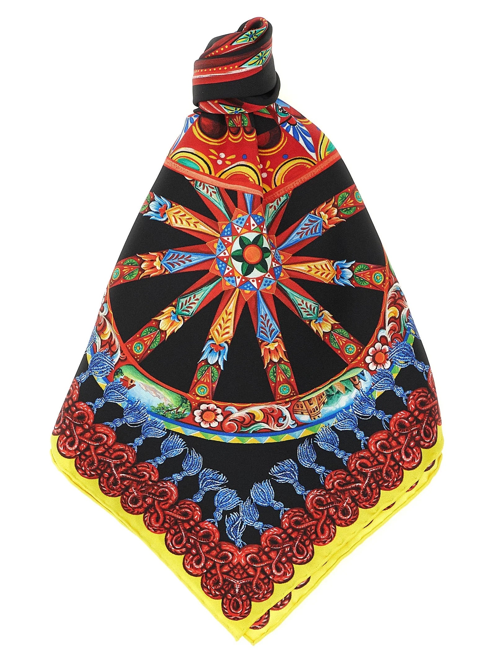 Dolce & Gabbana Multicolor hodvabny sifonovy sál