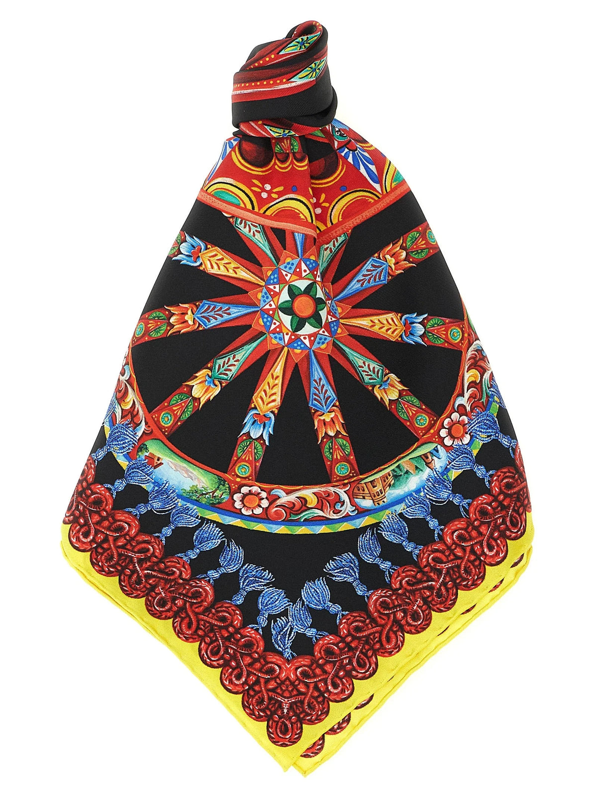 Dolce & Gabbana Multicolor hodvabny sifonovy sál