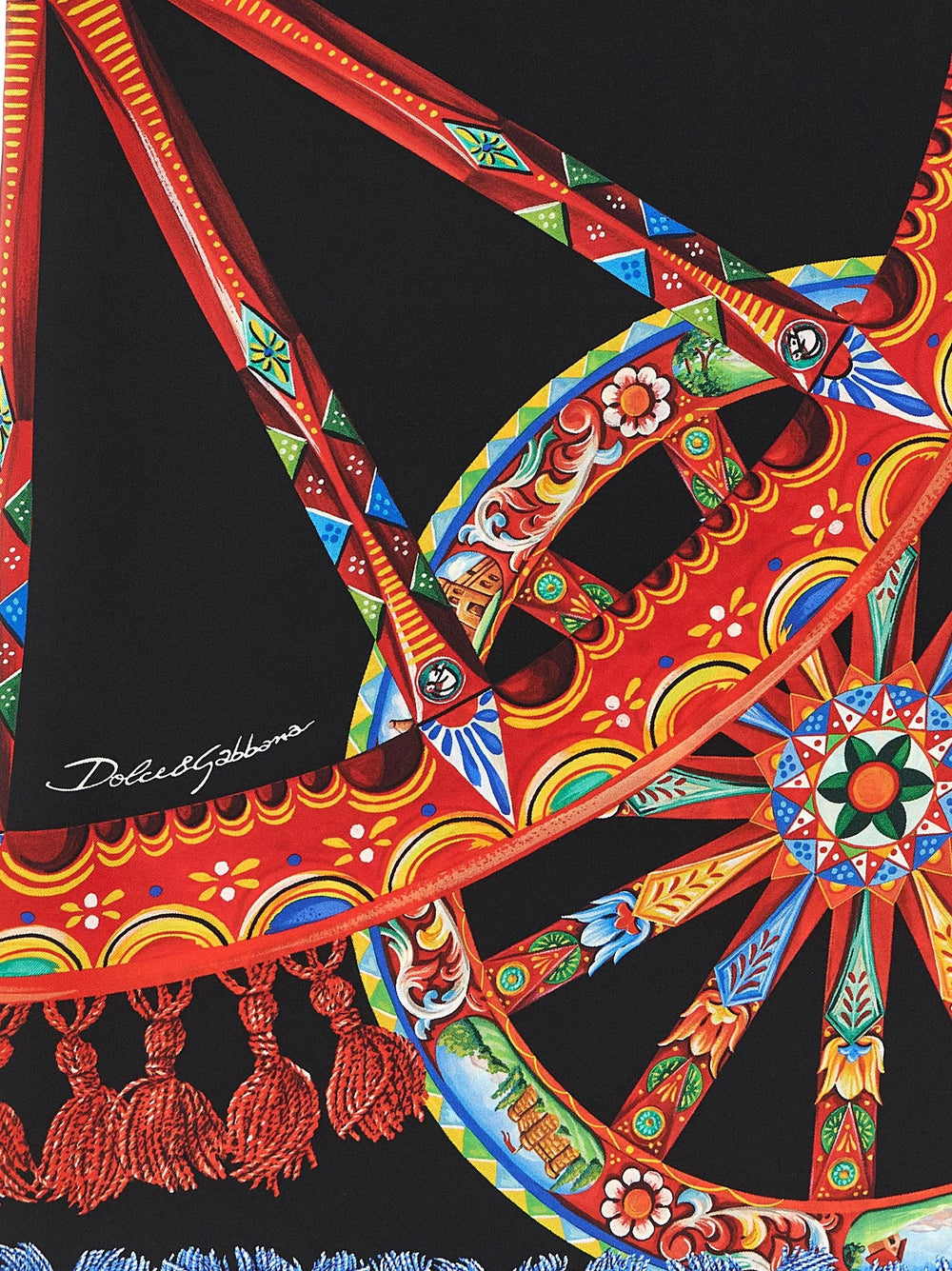 Dolce & Gabbana Lenço de seda multicolor