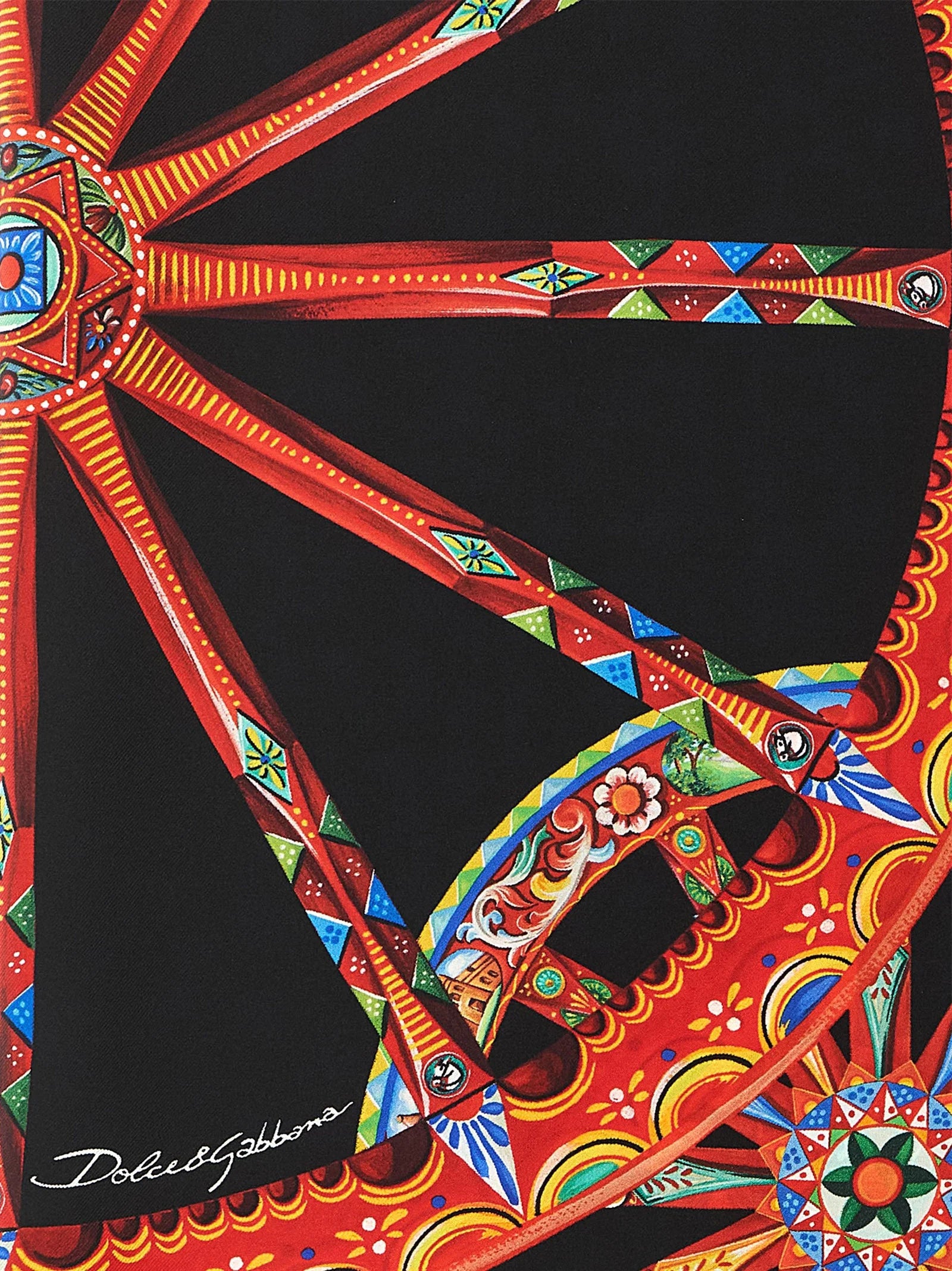 Dolce & Gabbana Multicolor hodvabny sifonovy sál