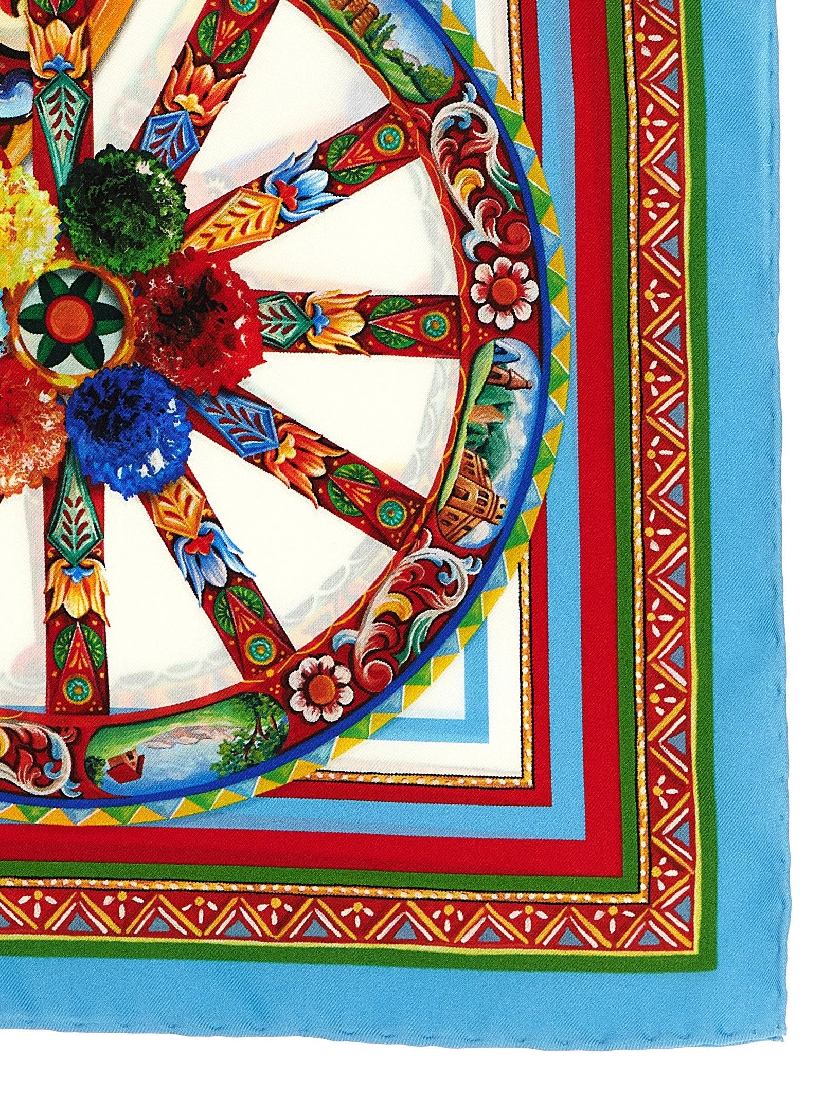Hodvábny šál Dolce & Gabbana s viacfarebným vzorom