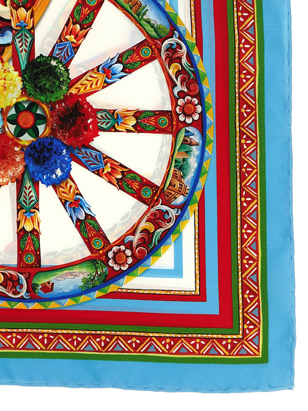 Hodvábny šál Dolce & Gabbana s viacfarebným vzorom