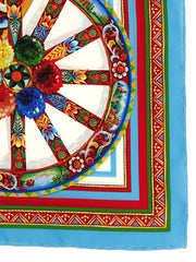 Hodvábny šál Dolce & Gabbana s viacfarebným vzorom