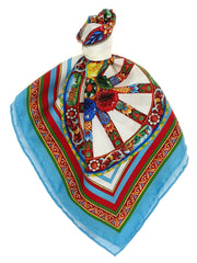 Hodvábny šál Dolce & Gabbana s viacfarebným vzorom