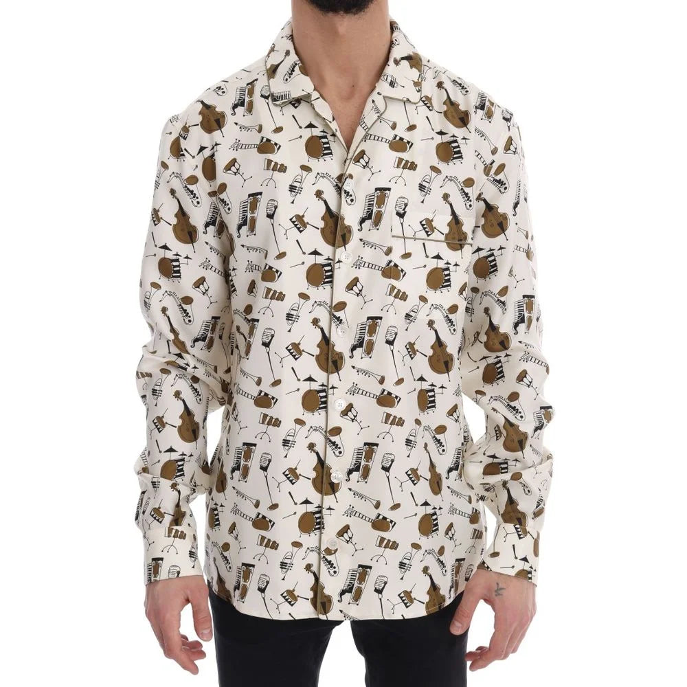 Dolce & Gabbana Multicolor Silk Shirt - 40 - Shirts