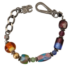 Dolce & Gabbana multicolor Silver Chain Brass Beaded Lobster Clasp Bracelet - Bracelets