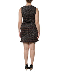 Dolce & Gabbana Multicolor Sleeveless Mini Tweed A-line Dress - IT38 | XS - Dresses