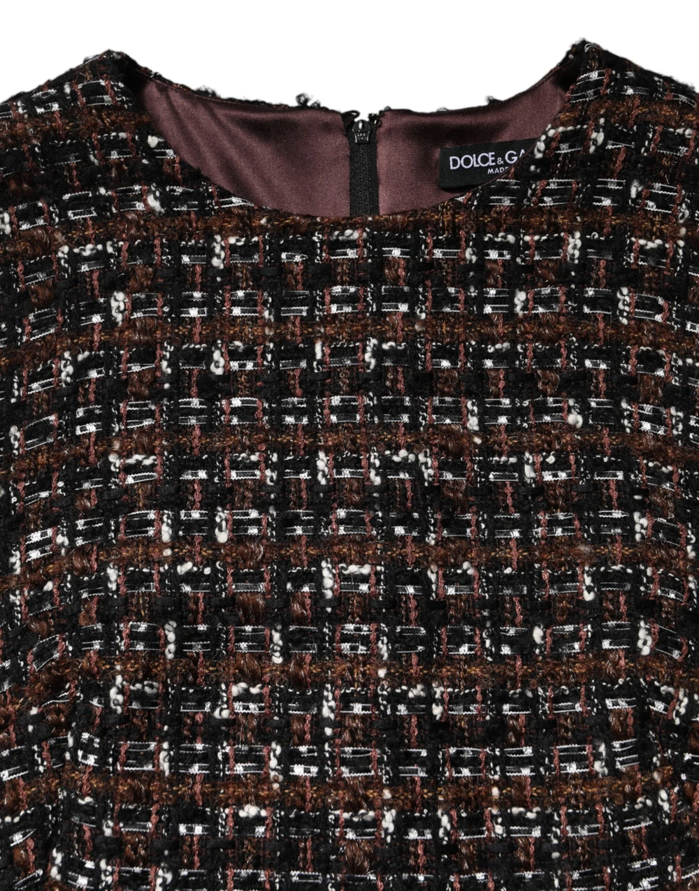 Dolce & Gabbana Multicolor Sleeveless Mini Tweed A-line Dress - IT38 | XS - Dresses