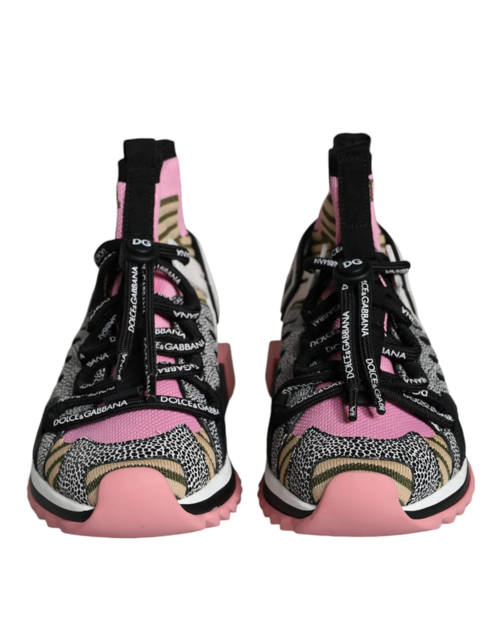 Dolce & Gabbana Multicolor Sorrento Socks Logo Sneakers Shoes - EU36.5/US6 - Sneakers