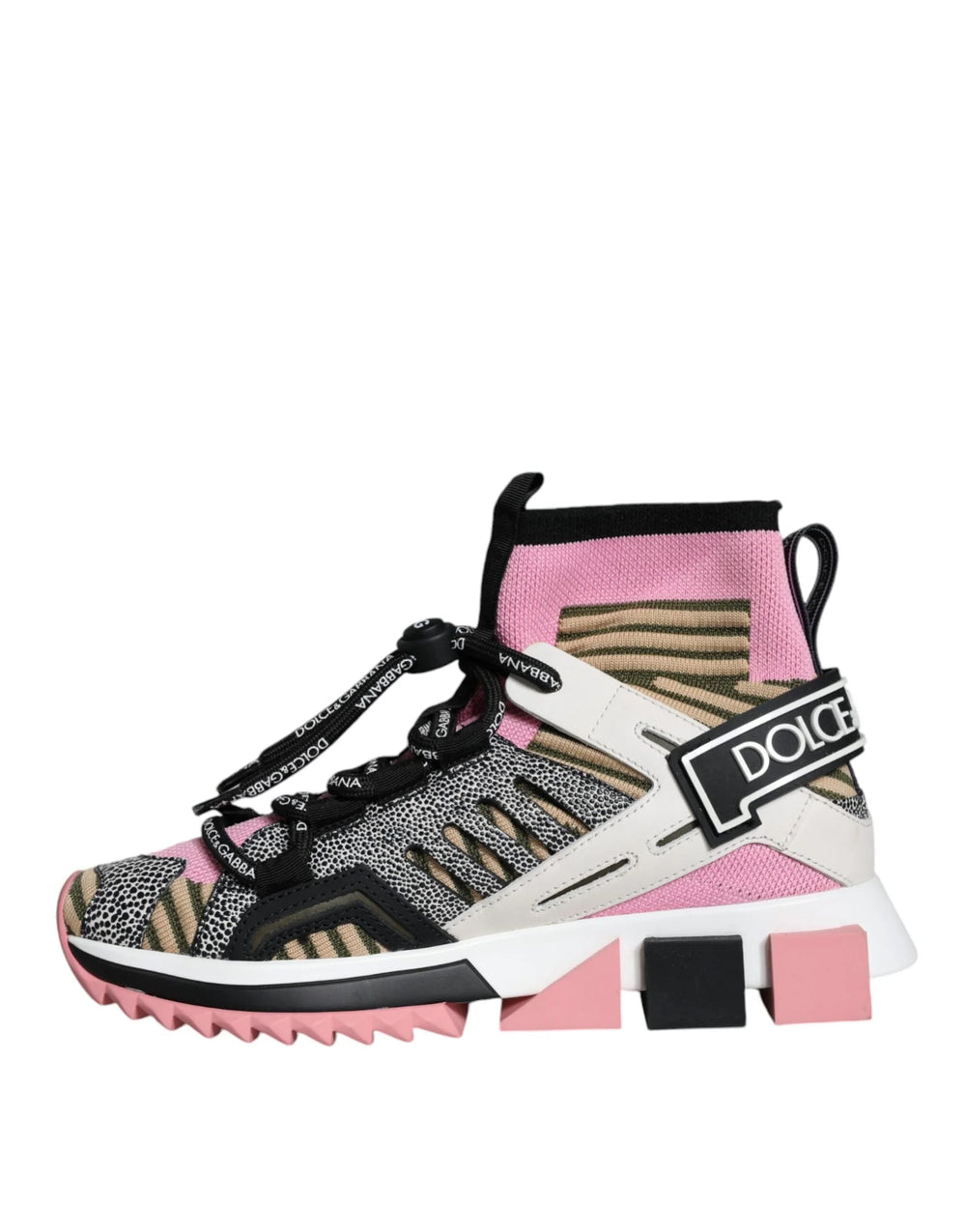 Dolce & Gabbana Multicolor Sorrento Socks Logo Sneakers Shoes - EU36.5/US6 - Sneakers