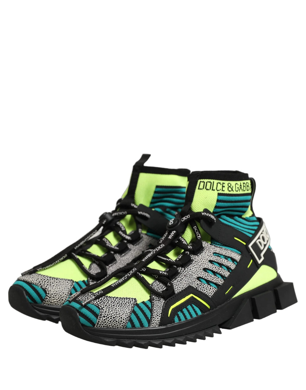 Dolce & Gabbana Multicolor Sorrento Socks Men Sneakers Shoes