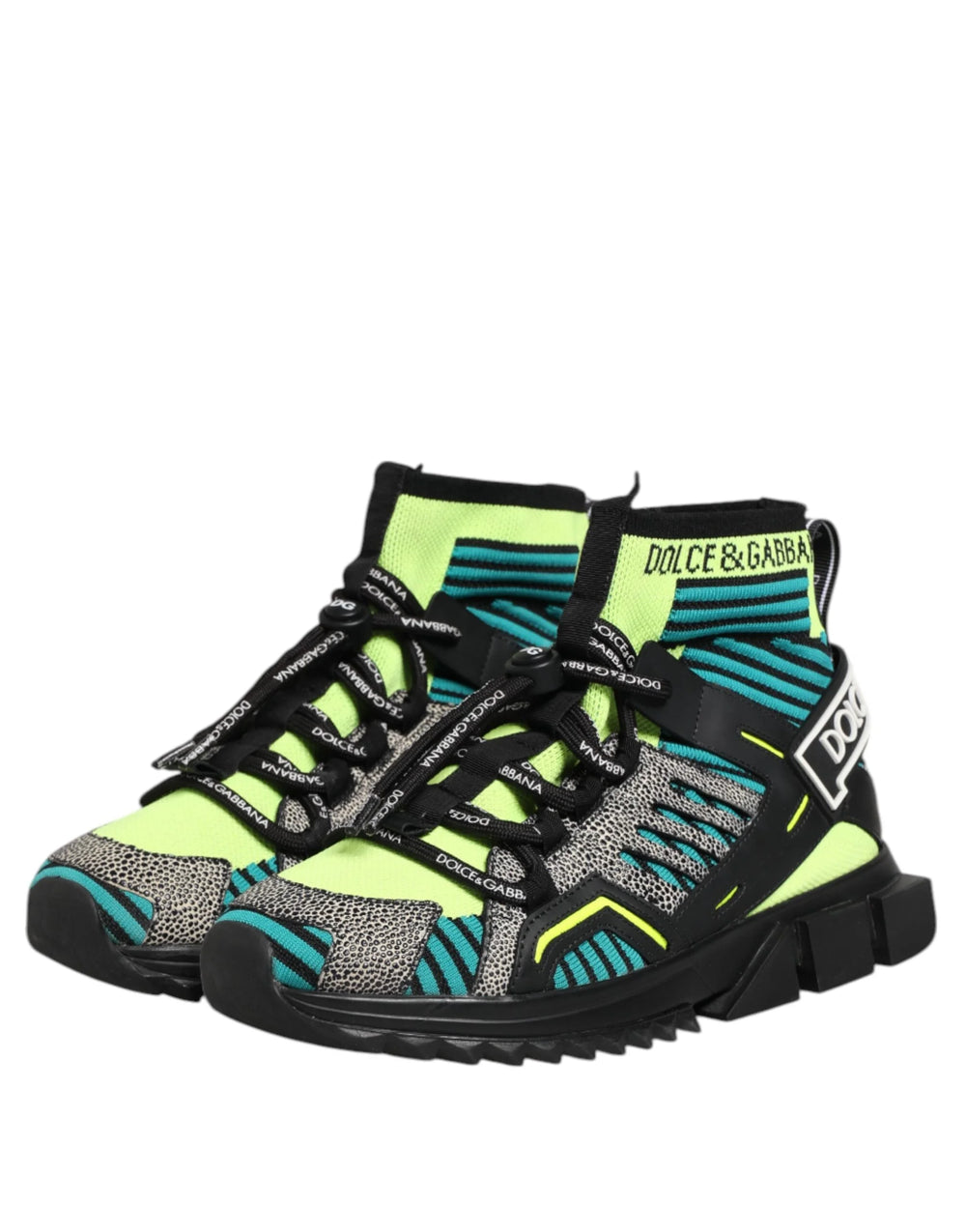 Dolce & Gabbana Multicolor Sorrento Socks Men Sneakers Shoes - EU44/US11 - Sneakers