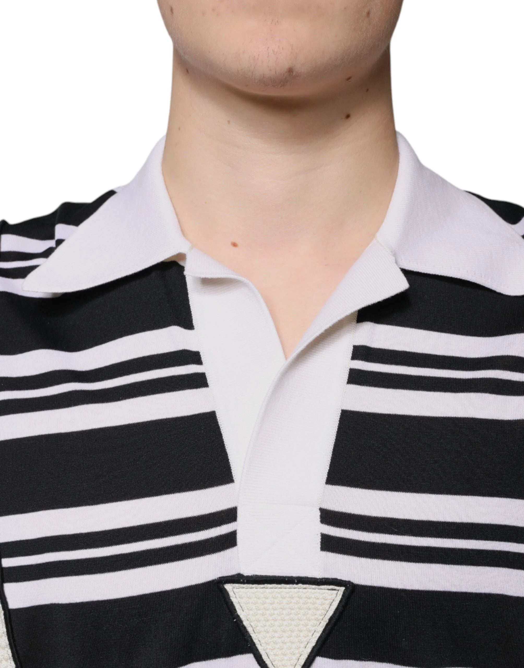 Dolce & Gabbana Multicolor Stripe Collared Polo T-shirt - IT48 | M - Polos
