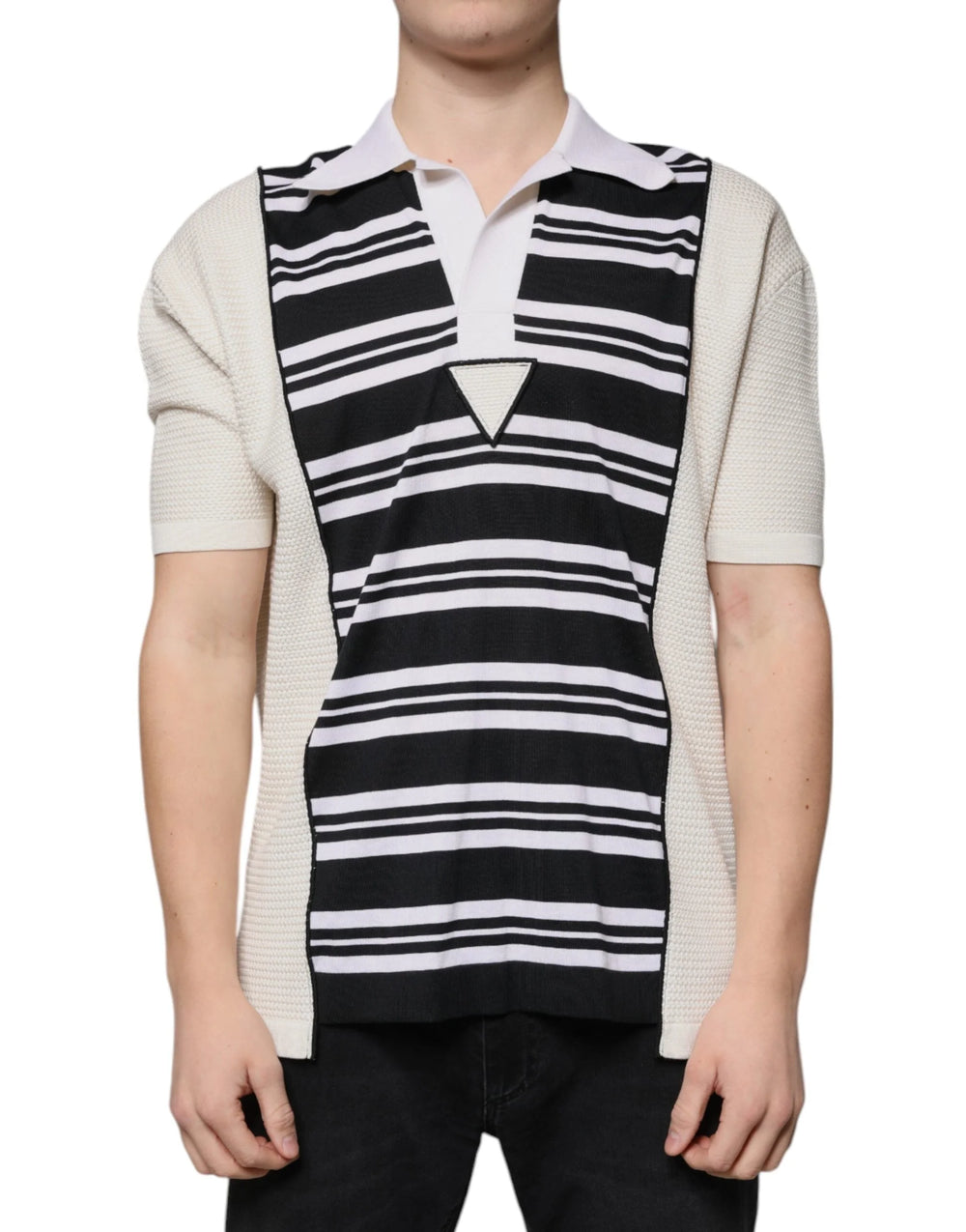 Dolce & Gabbana Multicolor Stripe Collared Polo T-shirt - IT48 | M - Polos
