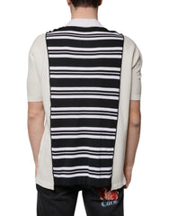 Dolce & Gabbana Multicolor Stripe Collared Polo T-shirt - IT48 | M - Polos