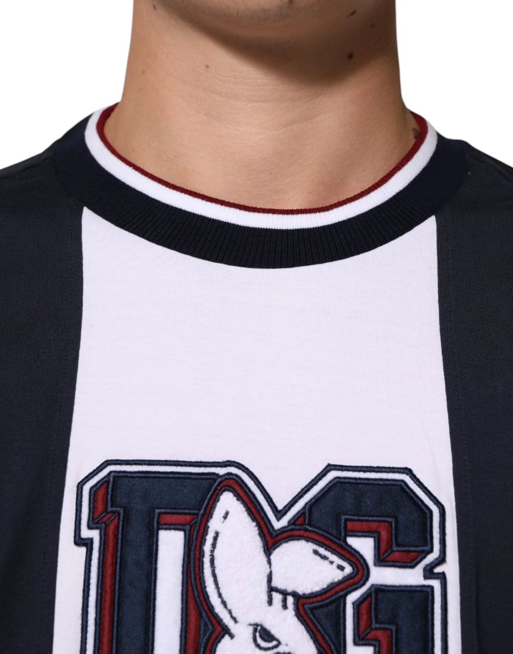 Dolce & Gabbana Multicolor Striped Cotton Men Crew Neck T-shirt - M - T-Shirts