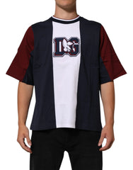 Dolce & Gabbana Multicolor Striped Cotton Men Crew Neck T-shirt - M