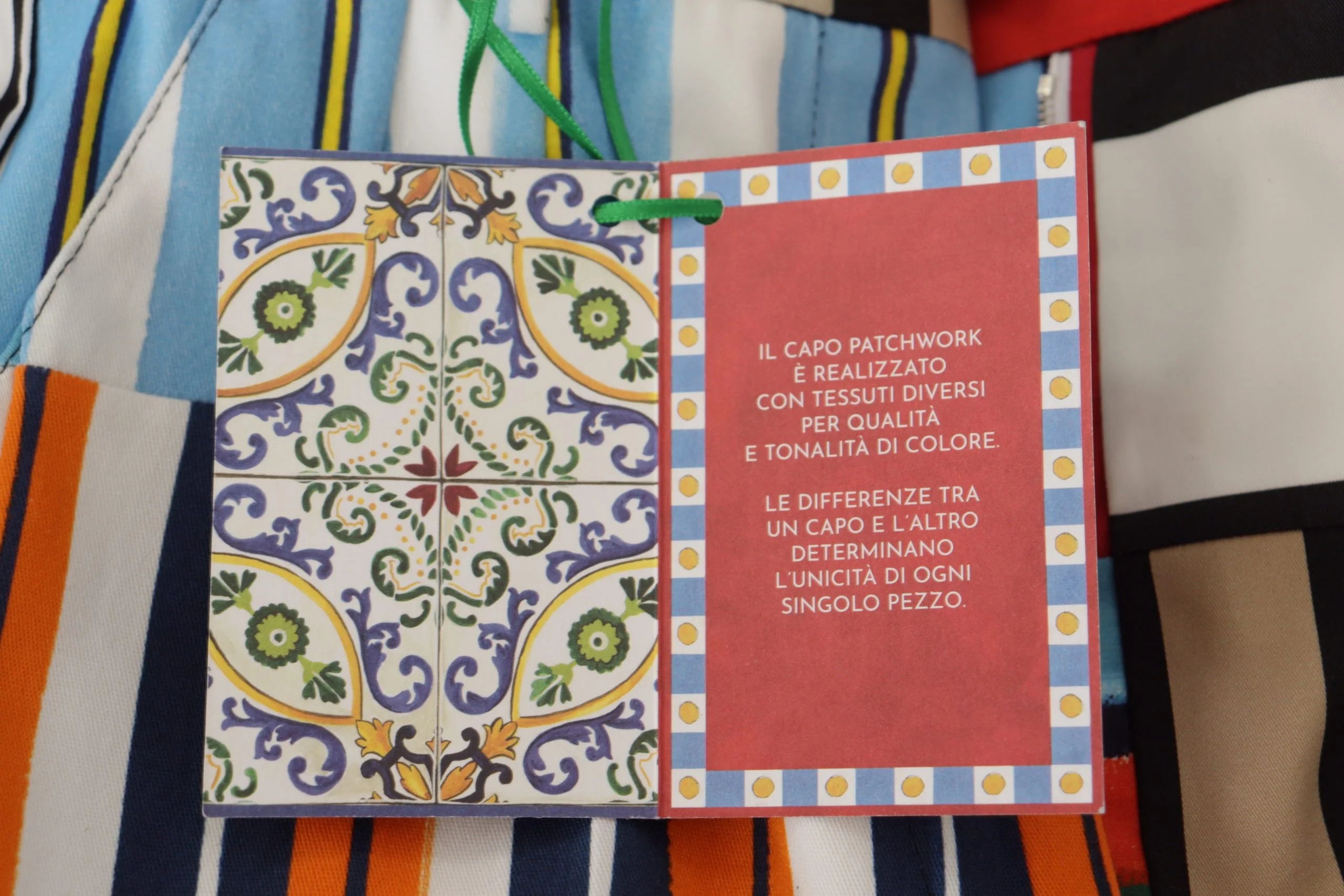 Dolce & Gabbana Multicolor Striped High Waist Cotton Pants - Trousers