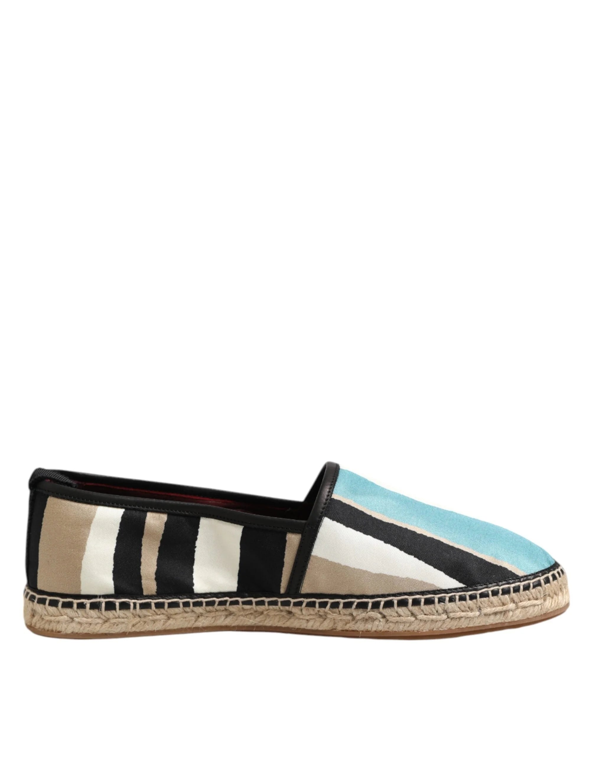 Dolce & Gabbana Multicolor Stripes Canvas Flat Espadrille Shoes - EU41/US8 - Flats