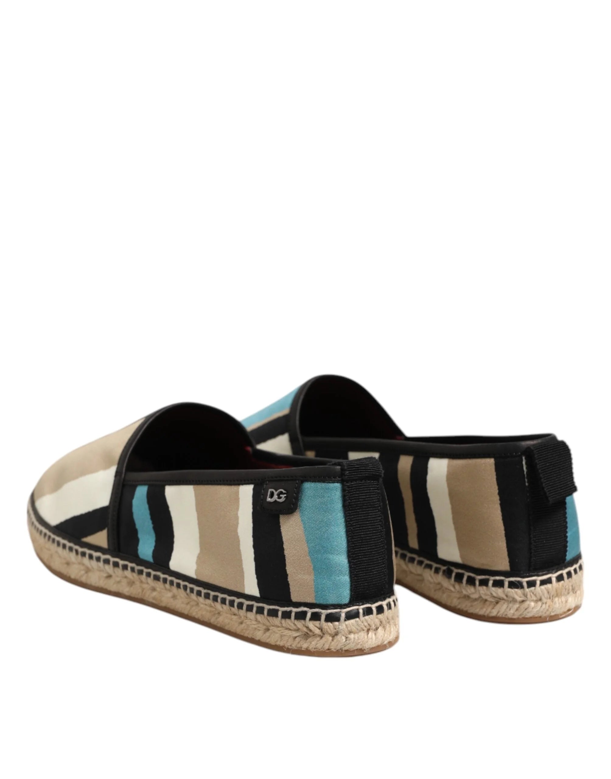 Dolce & Gabbana Multicolor Stripes Canvas Flat Espadrille Shoes - EU41/US8 - Flats