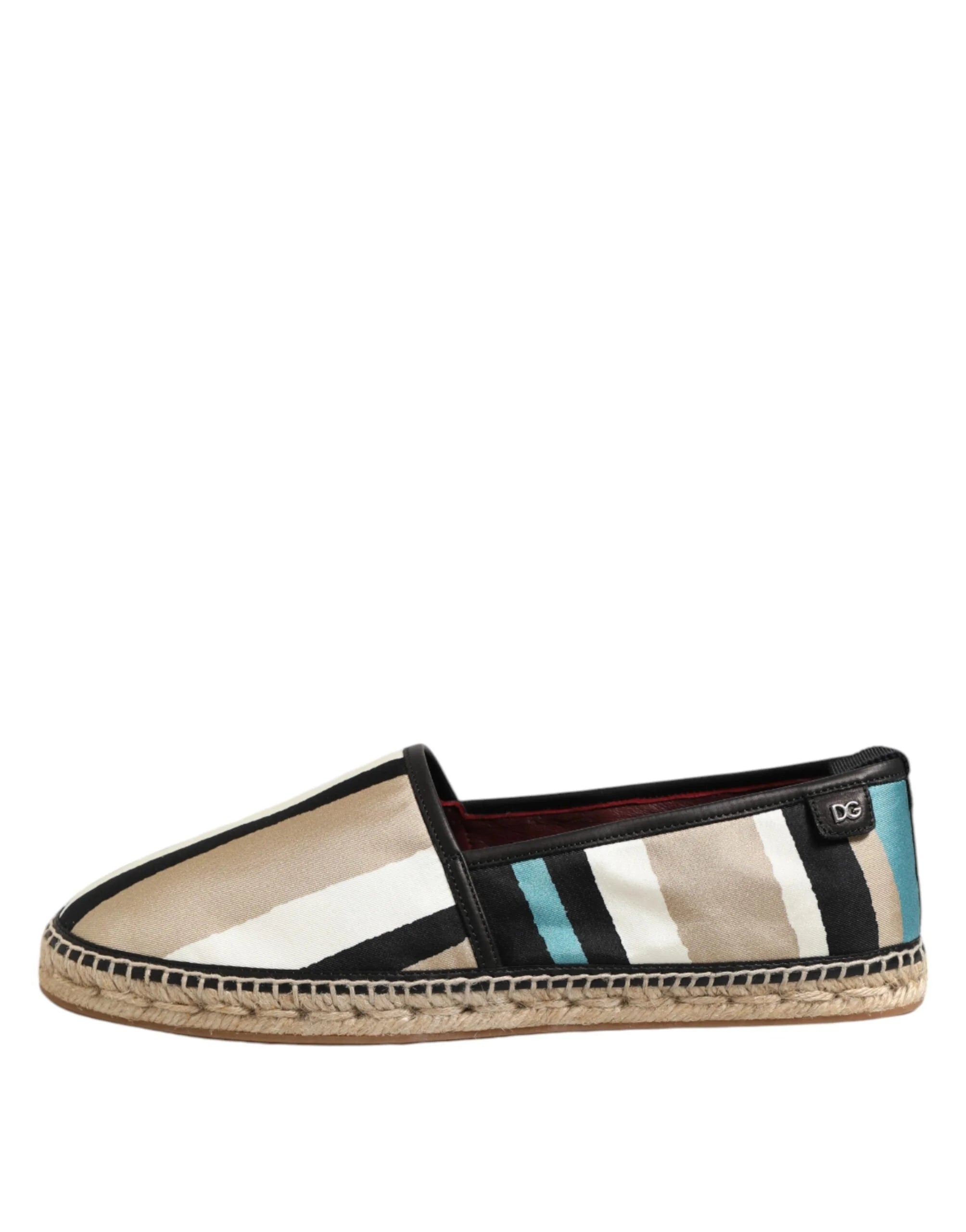 Dolce & Gabbana Multicolor Stripes Canvas Flat Espadrille Shoes - EU41/US8 - Flats