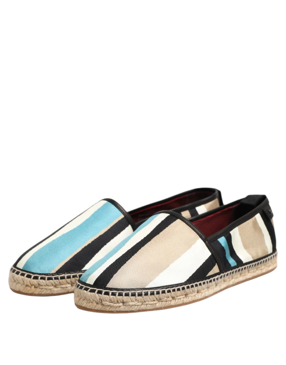 Dolce & Gabbana Multicolor Stripes Canvas Flat Espadrille Shoes - EU41/US8 - Flats