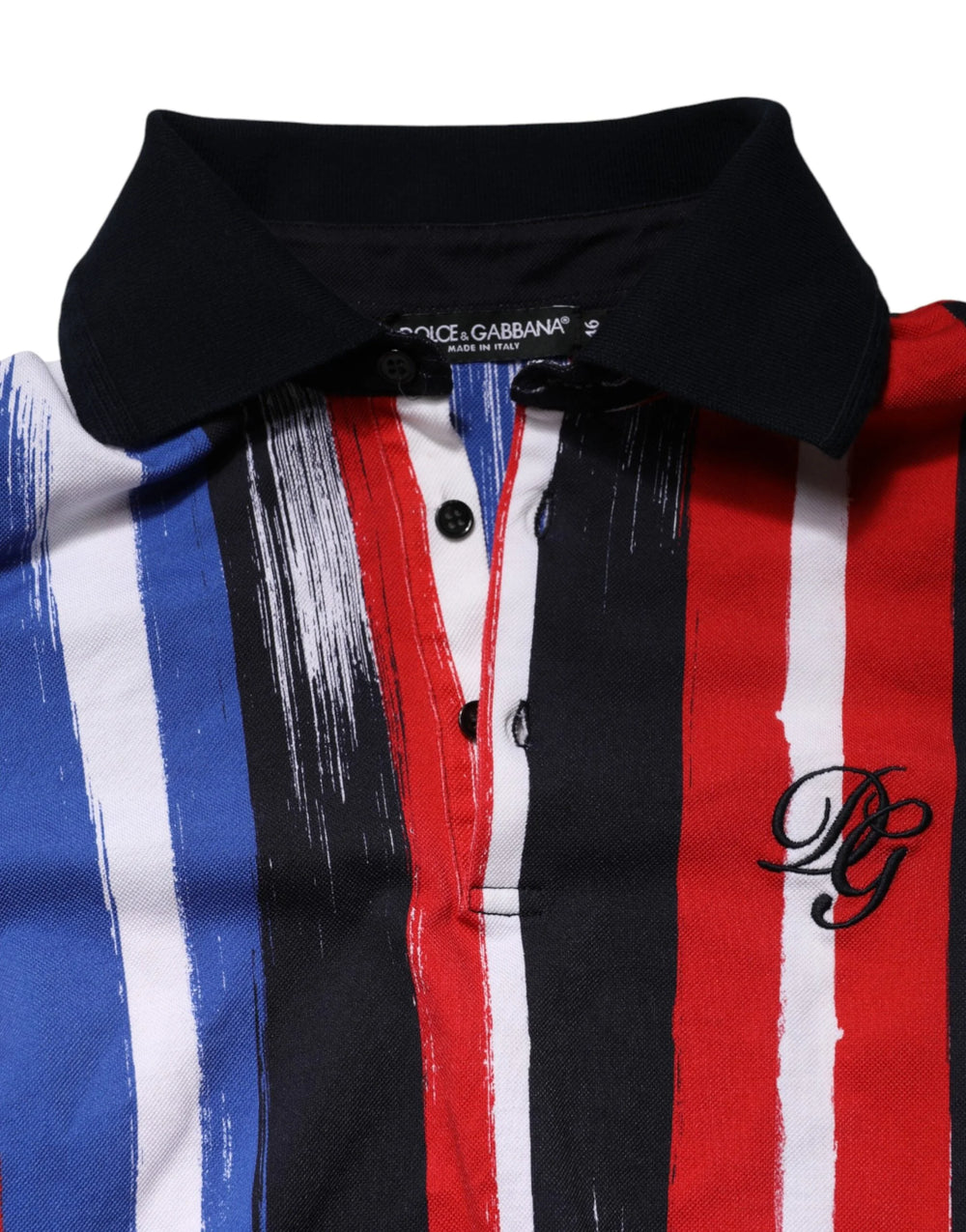 Dolce & Gabbana Multicolor Stripes Cotton Men Polo T-shirt - IT46 | S