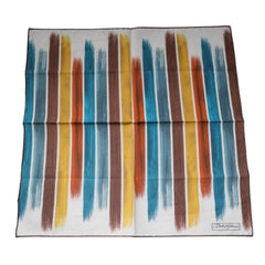 Dolce & Gabbana Multicolor Stripes Cotton Square Foulard Scarf - Scarves & Shawls