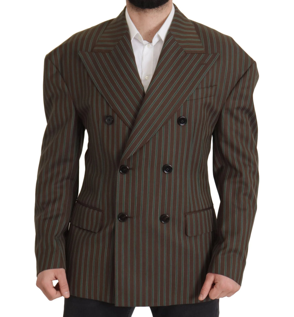 Dolce & Gabbana Multicolor Stripes Double Breasted Blazer - IT50 | L - Sport Jackets